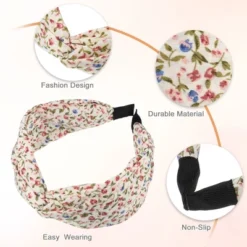 Unique Bargains Girl's Retro Little Flower Knotted Non-slip Wide Headband Pink 5"x2.09" 1 Pc -UNIQUE BARGAIN Shop GUEST 012028ab d44e 4232 847c 93cfd5f6ef7a