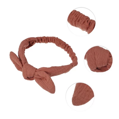 Unique Bargains Girl's Solid Soft Wide Side Knotted Headbands 7.48"x1.97" Red Purple 4 Pcs 2 Unique Bargains Girl's Solid Soft Wide Side Knotted Headbands 7.48"x1.97" Red Purple 4 Pcs - Image 2