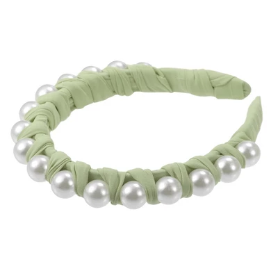 Unique Bargains Women's Fashion Faux Pearl Braided Tape Headband Hairband 0.79 Inch Wide 1 Pc 7 Unique Bargains Women's Fashion Faux Pearl Braided Tape Headband Hairband 0.79 Inch Wide 1 Pc - Image 7