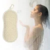 Unique Bargains Sponge Brush For Bathroom 7.48"x3.54"x1.06" Beige 1 Pc