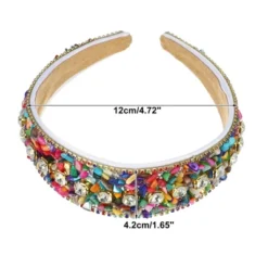 Unique Bargains Women's Bling Assorted Color Crushed Turquoise Rhinestone Headband Wide Edge 4.72"x1.65" 1Pc -UNIQUE BARGAIN Shop GUEST 039b83df 0c84 482c 9e9b 79f62a3e53c8