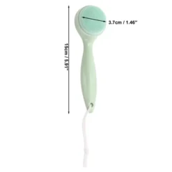 Unique Bargains Women's Cat Ears Headbands Silicone Facial Cleansing Brush Black Green 2Pcs