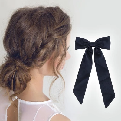 Unique Bargains Elegant Bow Ribbon Duckbill Hair Clips 1 Pc 1 Unique Bargains Elegant Bow Ribbon Duckbill Hair Clips 1 Pc
