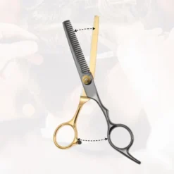 Unique Bargains Tooth Style Hair Cutting Scissors Black Gold Tone 1 Pc -UNIQUE BARGAIN Shop GUEST 0892eb3d 2387 4218 b21f c52e65ce2f20