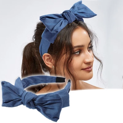 Unique Bargains Women's Double Bow Knot Fashion Headband 1.34 Inch Wide 1 Pc 1 Unique Bargains Women's Double Bow Knot Fashion Headband 1.34 Inch Wide 1 Pc