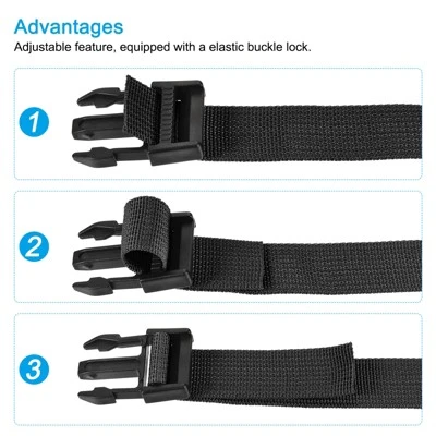 Unique Bargains Travel Packing Accessories Adjustable Buckle Belt Utility Strap 2 Pcs 3 Unique Bargains Travel Packing Accessories Adjustable Buckle Belt Utility Strap 2 Pcs - Image 3