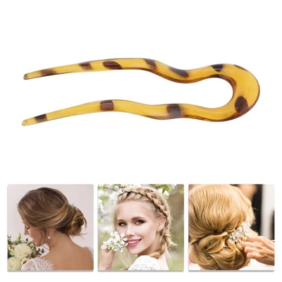 Unique Bargains Women's Wave U-shaped Chignon Pin 1 Pc 2 Unique Bargains Women's Wave U-shaped Chignon Pin 1 Pc - Image 2