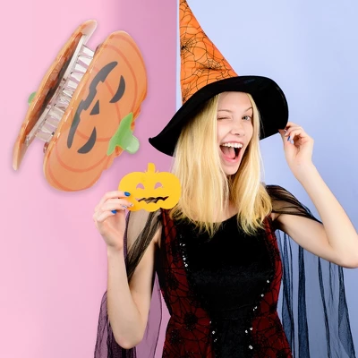 Unique Bargains Halloween Spider Style Hair Clips 3.15" Length Black Orange 1 Pc 1 Unique Bargains Halloween Spider Style Hair Clips 3.15" Length Black Orange 1 Pc