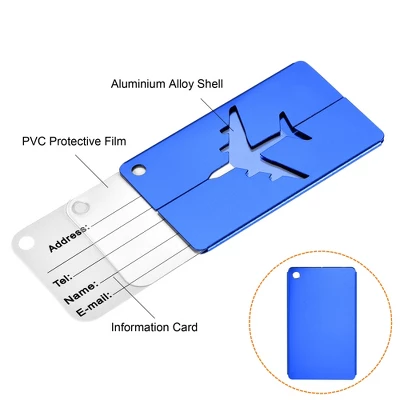 Unique Bargains Aluminium Lightweight Backpack Identifier Card Travel Luggage Tags 3 Pcs 2 Unique Bargains Aluminium Lightweight Backpack Identifier Card Travel Luggage Tags 3 Pcs - Image 2