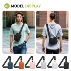 Unique Bargains Small Anti-Theft Crossbody Sling Backpack Nylon Chest Bag Fanny Pack