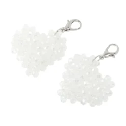 Unique Bargains Heart Beaded Shoelace Charms 1 Pair