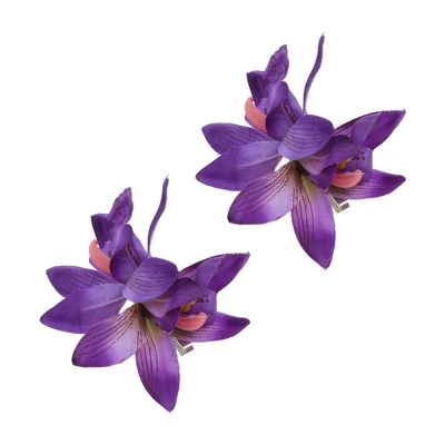 Unique Bargains Simulation Phalaenopsis Double Flowers Hair Clip 2 Pcs 5 Unique Bargains Simulation Phalaenopsis Double Flowers Hair Clip 2 Pcs - Image 5