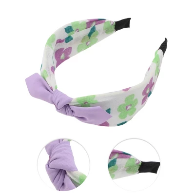 Unique Bargains Girl's Elegant Flower Headbands 6.30"x4.72"x2.05" Purple Green 1 Pc 2 Unique Bargains Girl's Elegant Flower Headbands 6.30"x4.72"x2.05" Purple Green 1 Pc - Image 2
