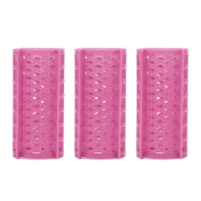 Unique Bargains Women's Heatless Voluminous Hair Roller 2.76"x1.34" Rose Red 3pcs 4 Unique Bargains Women's Heatless Voluminous Hair Roller 2.76"x1.34" Rose Red 3pcs - Image 4