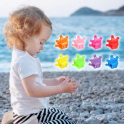 Unique Bargains Children Mini Claw Clip Hair Clips Crown Pattern Barrette Hair Accessories 100 Pcs