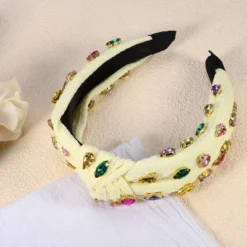 Unique Bargains Girl's Rhinestone Retro Knotted Non-slip Wide Headband Beige 5.12"x1.26" 1 Pc -UNIQUE BARGAIN Shop GUEST 0edd51e6 5f55 481e 86a3 8f66a1f5e423
