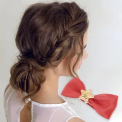 Unique Bargains Girl's Cute Butterfly Flowers Bow Hair Clips Red Green 5 Pcs