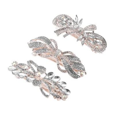 Unique Bargains Women's Sparkly Rhinestones Hair Clips Hair Barrettes Hairpin 3 Pcs 9 Unique Bargains Women's Sparkly Rhinestones Hair Clips Hair Barrettes Hairpin 3 Pcs - Image 9