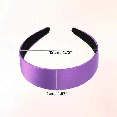 Unique Bargains Girl's Satin Headband 1.57" Wide 1 Pc 3 Unique Bargains Girl's Satin Headband 1.57" Wide 1 Pc - Image 3