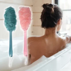 Unique Bargains Body Bath Brush Scrubber Loofah Shower With Long Handle For Skin Exfoliating PP Mesh Blue Pink 2 Pcs -UNIQUE BARGAIN Shop GUEST 11d3ec3b 7e37 4391 acdf 2c89200cabd1