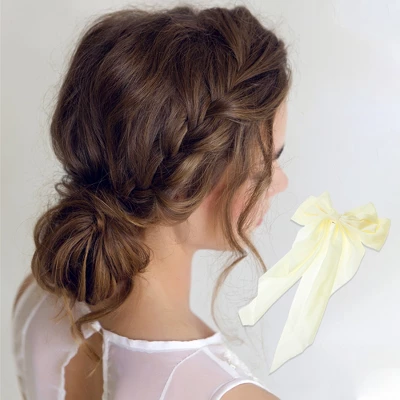 Unique Bargains Bow Ribbon French Barrette Hair Clips Hairdo Clip 1 Pc 1 Unique Bargains Bow Ribbon French Barrette Hair Clips Hairdo Clip 1 Pc