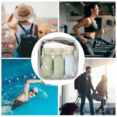 Unique Bargains Refillable Flip Cap Travel Container Set 100ml 3Pcs 4 Unique Bargains Refillable Flip Cap Travel Container Set 100ml 3Pcs - Image 4