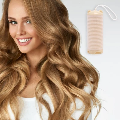 Unique Bargains Women's Heatless Voluminous Hair Rollers 3.98"x1.46" Beige 2pcs 1 Unique Bargains Women's Heatless Voluminous Hair Rollers 3.98"x1.46" Beige 2pcs