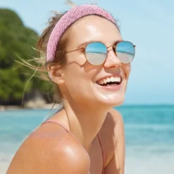 Unique Bargains Women's Retro Style Fabric Headband Deep Pink 1 Pc