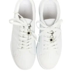 Unique Bargains Flower Shoelace Charms White 1 Pair
