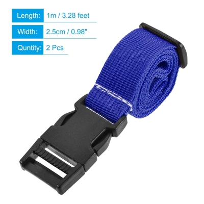 Unique Bargains Travel Luggage Adjustable Buckle Belt Utility Strap 2 Pcs 1 Unique Bargains Travel Luggage Adjustable Buckle Belt Utility Strap 2 Pcs
