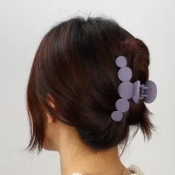 Unique Bargains Women's Plastic Hair Claws Clips Black Purple Green 3.94"x1.54"x1.77" 3Pcs