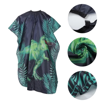 Unique Bargains Kid's Dinosaur Hair Cut Barber Cape Black Green 1 Pc 2 Unique Bargains Kid's Dinosaur Hair Cut Barber Cape Black Green 1 Pc - Image 2