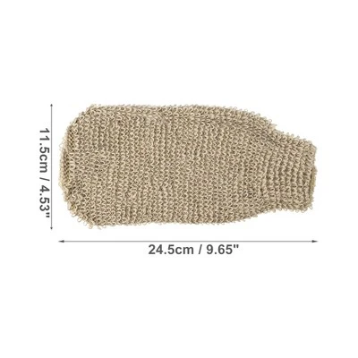Unique Bargains Bathroom Jute Shower Gloves 9.65"x4.53" Brown 1 Pc 3 Unique Bargains Bathroom Jute Shower Gloves 9.65"x4.53" Brown 1 Pc - Image 3