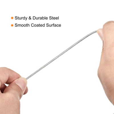 Unique Bargains Security Steel Cable Coated Luggage Lock Wire Rope 2 Unique Bargains Security Steel Cable Coated Luggage Lock Wire Rope - Image 2