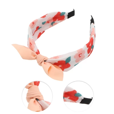 Unique Bargains Girl's Cute Flower Headbands 6.30"x4.72"x2.05" Pink Orange 1 Pc 2 Unique Bargains Girl's Cute Flower Headbands 6.30"x4.72"x2.05" Pink Orange 1 Pc - Image 2