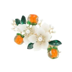 Unique Bargains Persimmon Flower French Barrette Hair Clips Orange Beige 1 Pc -UNIQUE BARGAIN Shop GUEST 1d26251e 797a 43b3 b1e3 80590812eb79