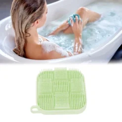 Unique Bargains Nine-square Double-sided Bath Brush 1 Pc