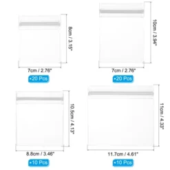 Unique Bargains Anti-Tarnish Jewelry Bag For Packaging Earrings, Rings, 60 Pcs 4 Sizes