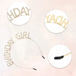 Unique Bargains Birthday Sash Headband Gold Tone White 8 Unique Bargains Birthday Sash Headband Gold Tone White -UNIQUE BARGAIN Shop GUEST 21973f82 3883 41bd 9523 aee4ac974b3b 1