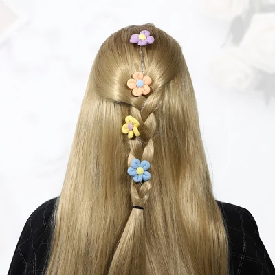 Unique Bargains Rhinestone Flower Shape Long Tassel Hair Clips Chains Multicolored 2 Pcs 2 Unique Bargains Rhinestone Flower Shape Long Tassel Hair Clips Chains Multicolored 2 Pcs - Image 2