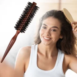Unique Bargains Hair Brush Round Brush Hairstyle Wavy Styling Tool Brush Wood Brown -UNIQUE BARGAIN Shop GUEST 21d351fa 48d9 4717 82d9 87d43188514f