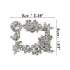 Unique Bargains Women's Rhinestone Shoe Clips Silver Tone 2 Pcs