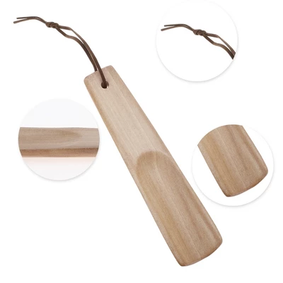 Unique Bargains Short Handle Square Head Shoe Horn 6.3"x1.38" Wood Color 1 Pc 2 Unique Bargains Short Handle Square Head Shoe Horn 6.3"x1.38" Wood Color 1 Pc - Image 2