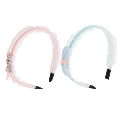 Unique Bargains Girl's Classic Mesh Headbands 5.51"x4.72"x0.28" Lake Blue Pink 2 Pcs 3 Unique Bargains Girl's Classic Mesh Headbands 5.51"x4.72"x0.28" Lake Blue Pink 2 Pcs - Image 3