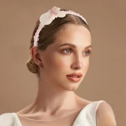 Unique Bargains Girl's Elegant Mesh Headbands 5.51"x4.72"x0.55" Blue Pink 2 Pcs