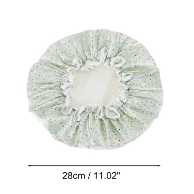 Unique Bargains Women's Small Flower Bath Cap Green 1 Pc 1 Unique Bargains Women's Small Flower Bath Cap Green 1 Pc