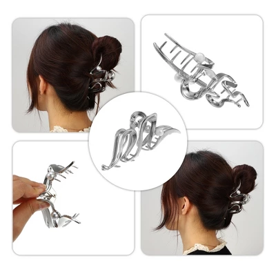Unique Bargains Women's Metal Hair Claws 4.65"x1.85"x1.42" 1Pc 4 Unique Bargains Women's Metal Hair Claws 4.65"x1.85"x1.42" 1Pc - Image 4