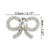 Unique Bargains Women's Rhinestone Shoe Buckle 2.17"x1.57" Silver Tone 2 Pcs