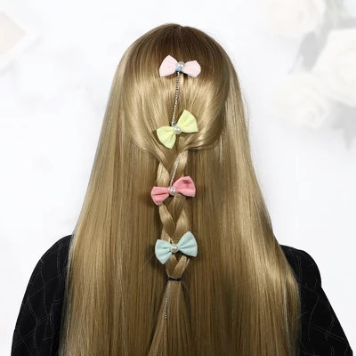 Unique Bargains Rhinestone Bowknot Long Tassel Hair Clips Chains Multicolored 2 Pcs 2 Unique Bargains Rhinestone Bowknot Long Tassel Hair Clips Chains Multicolored 2 Pcs - Image 2