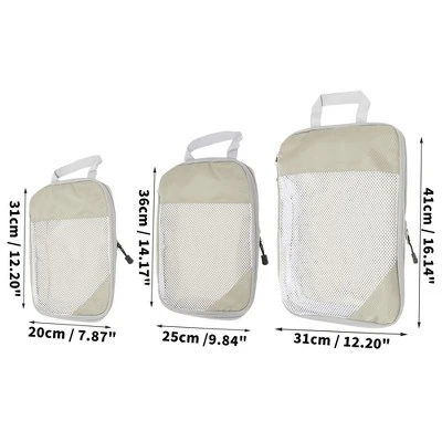 Unique Bargains Luggage Organizer Travel Bags For Travel Beige 1 Set 2 Unique Bargains Luggage Organizer Travel Bags For Travel Beige 1 Set - Image 2